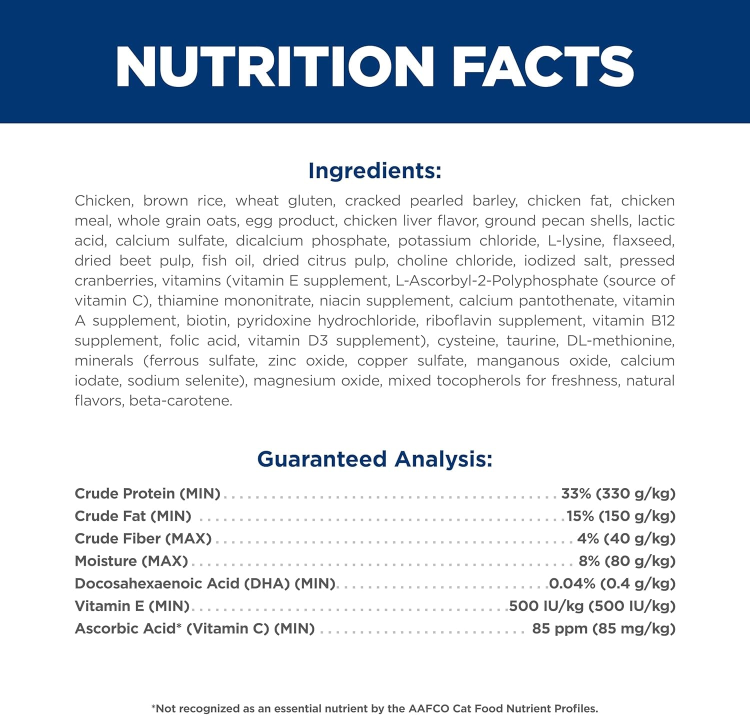 Dry Cat Food, Kitten, Indoor, Chicken Recipe, 3.5 Lb. Bag