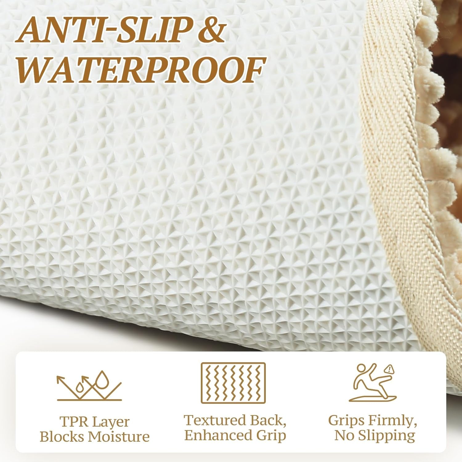 Cat Litter Mat, Litter Trapping Mat, 31"× 20" Cat Kitty Litter Rug with Waterproof Back, Super Soft for Cat'S Paws, Machine Washable, Beige