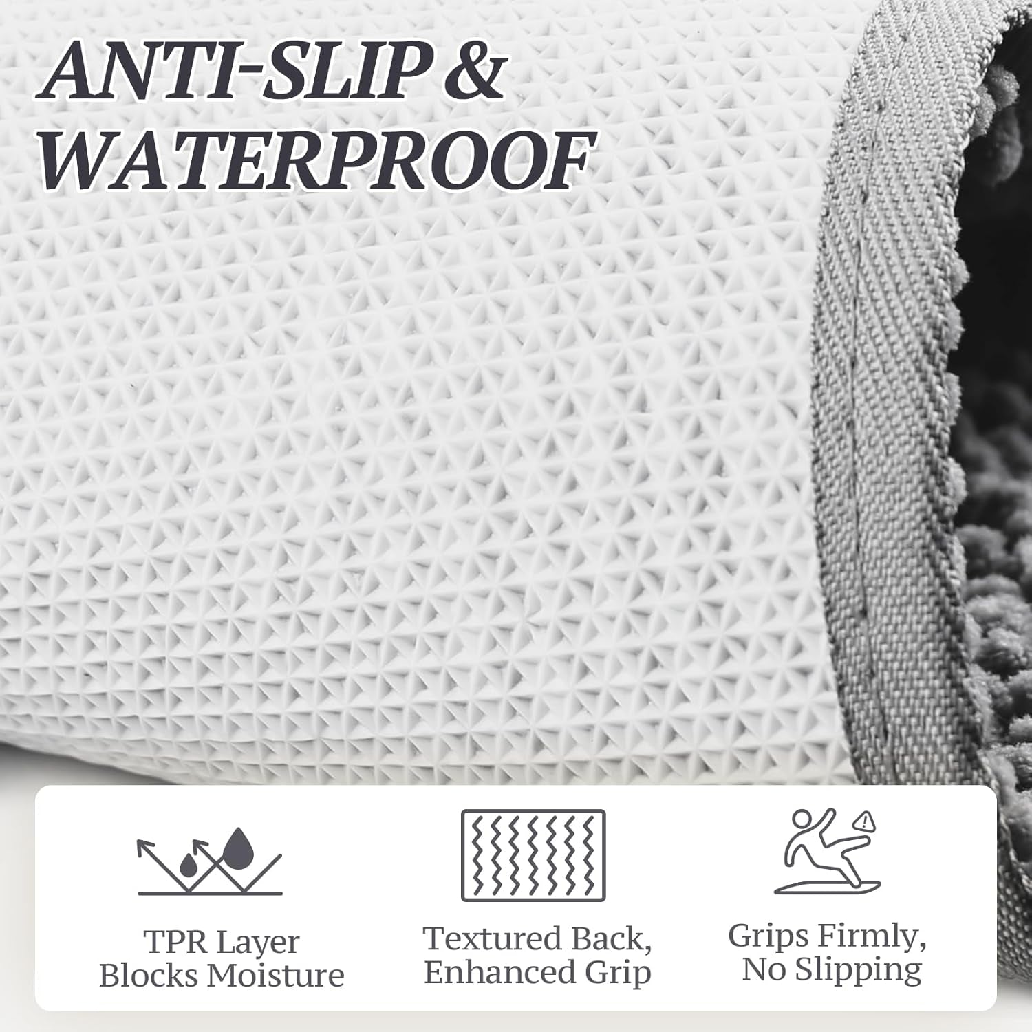 Cat Litter Mat, Litter Trapping Mat, 31"× 20" Cat Kitty Litter Rug with Waterproof Back, Super Soft for Cat'S Paws, Machine Washable, Grey